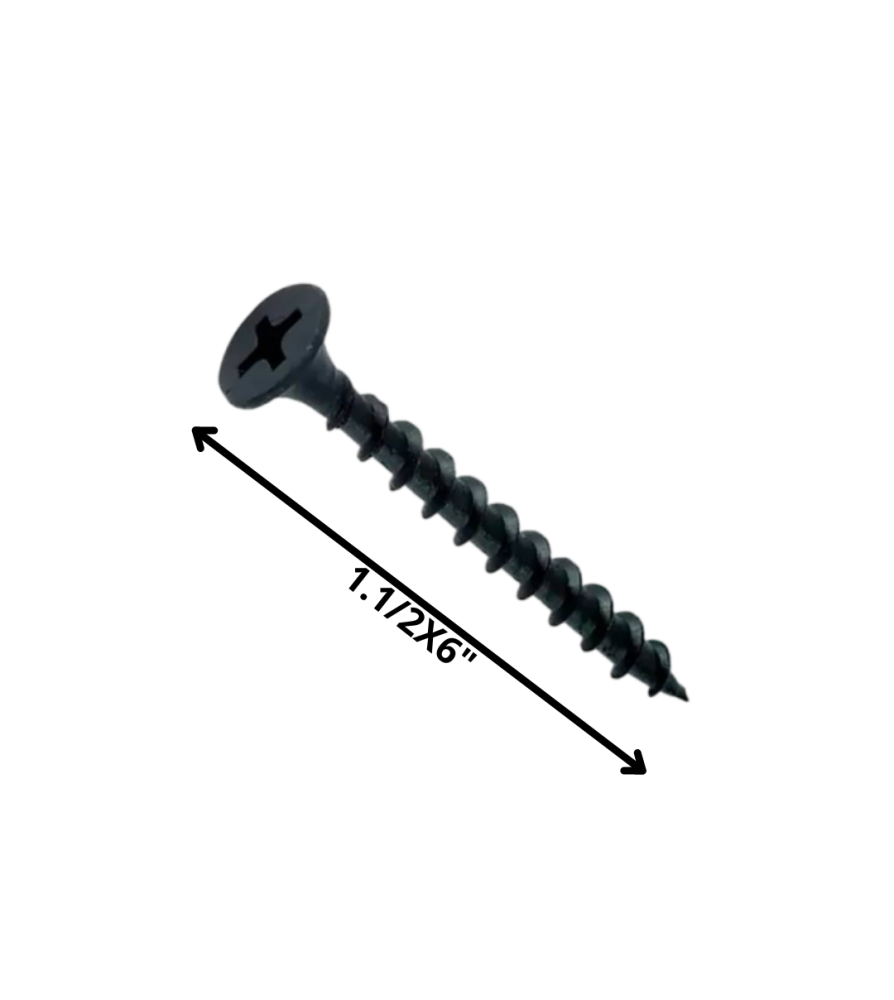 Tornillo Volcanita Trompeta H/ct 11/2 X 6 Negro
