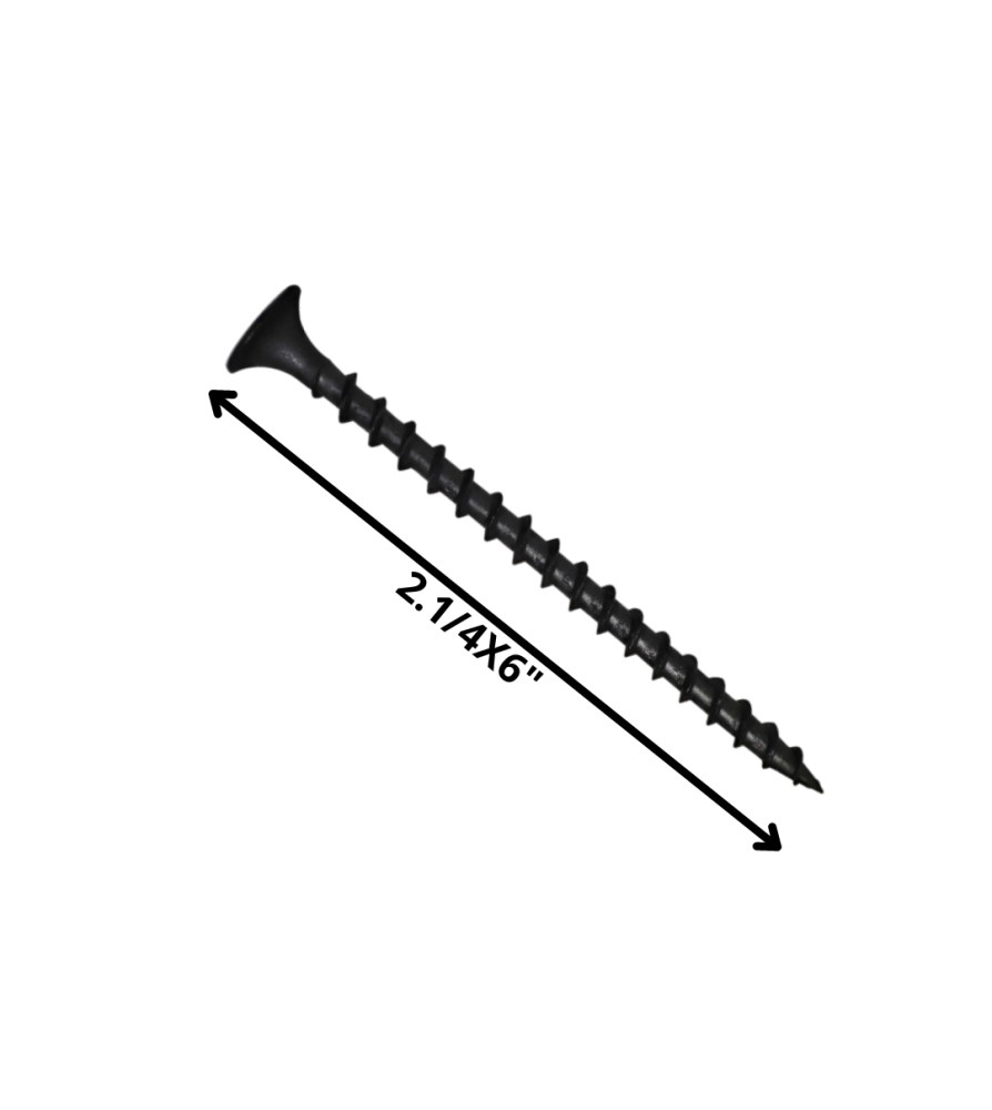 Tornillo Volcanita Trompeta H/ct 21/4 X 6 Negro