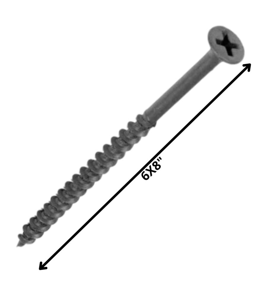 Tornillo Volcanita Trompeta H/ct 6 X 8 Negro