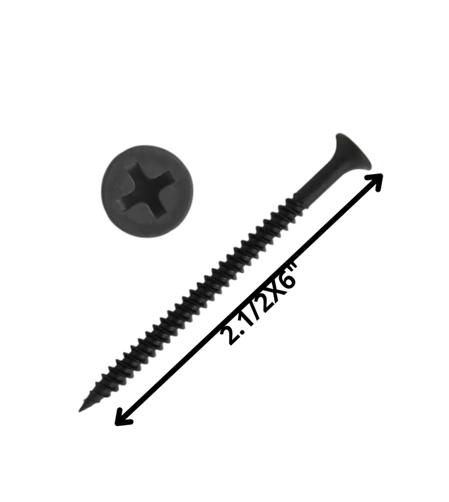 Tornillo Volcanita Trompeta H/f 21/2 X 6 Negro