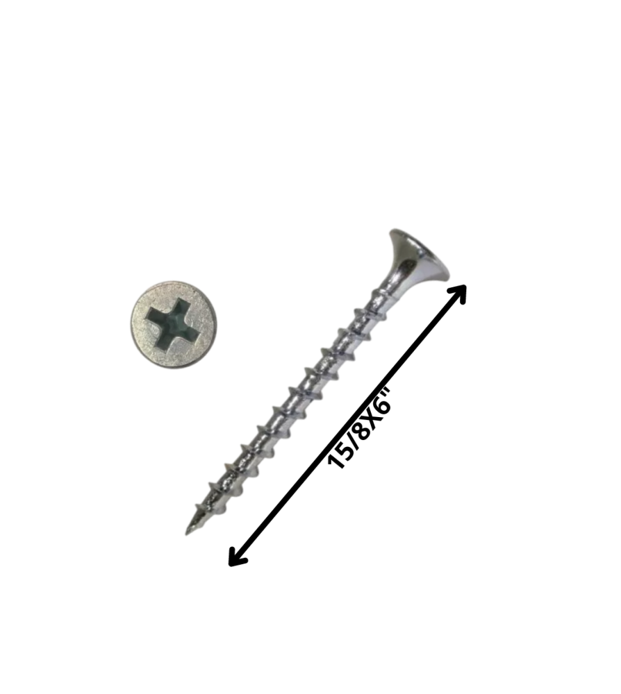 Tornillo Volcanita Trompeta H/cte 15/8 X 6 Zinc