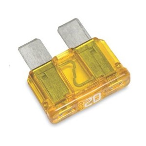 FUSIBLE STD DE AUTOMOVIL 20 AMP AMARILLO