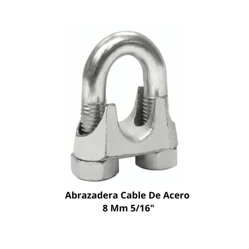 ABRAZADERA CABLE DE ACERO 8 MM 5/16"