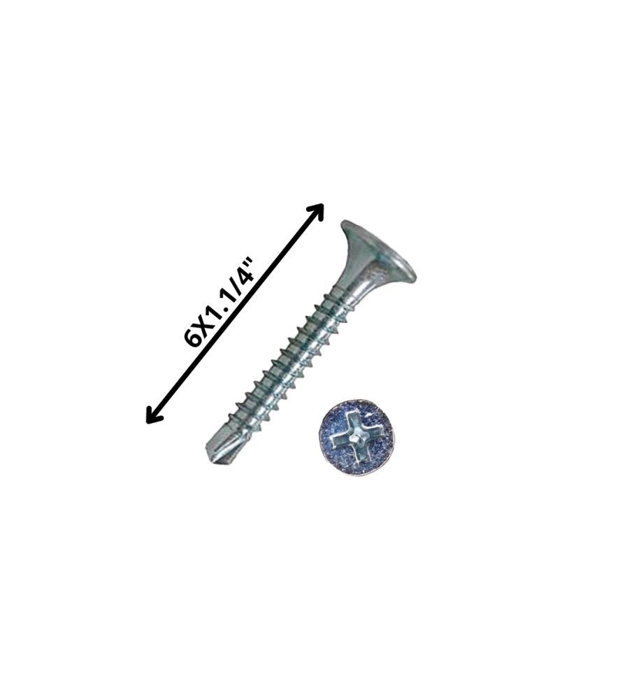 Tornillo Autoperforante Punta Broca 6 X 1 1/4 Zinc