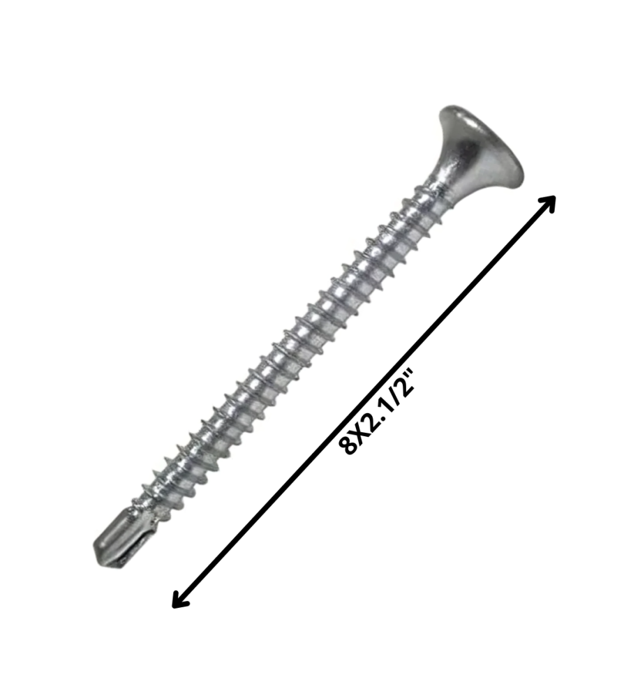 Tornillo Autoperforante Punta Broca 8 X 2 1/2 Zinc