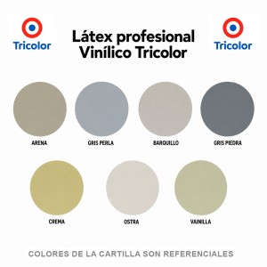 LATEX TRICOLOR PROFESIONAL 1/4 GALON ARENA