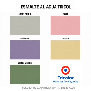 ESMALTE AL AGUA TRICOL 1/4 GALON GRIS PERLA