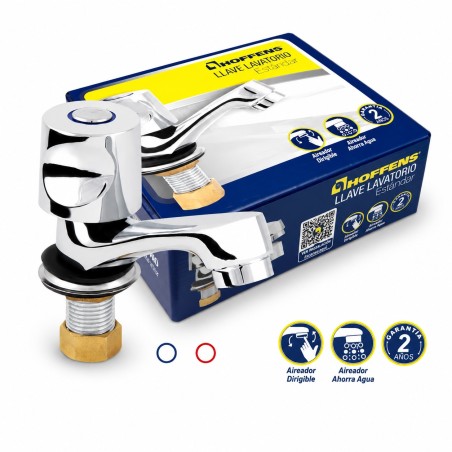LLAVE LAVATORIO HOFFENS ESTANDAR CROMADA 1/2"