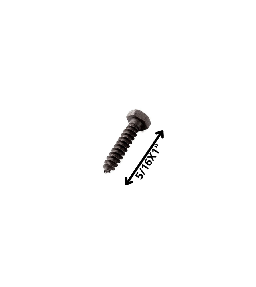 Tornillo Tirafondo Hexagonal Negro 5/16 X 1