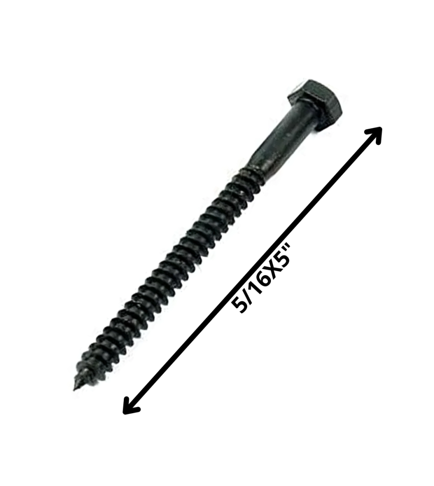 Tornillo Tirafondo Hexagonal Negro 5/16 X 5