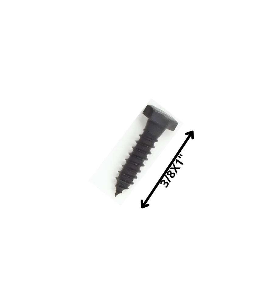 Tornillo Tirafondo Hexagonal Negro 3/8 X 1