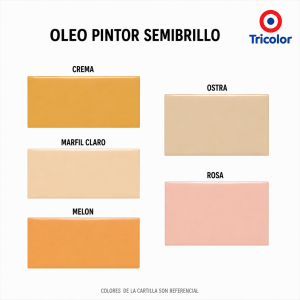 OLEO PINTOR SEMIBRILLO 1/4 GALON BLANCO INVIERNO