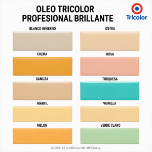 OLEO TRICOLOR PROF BRILLANTE 1/4 GALON OSTRA