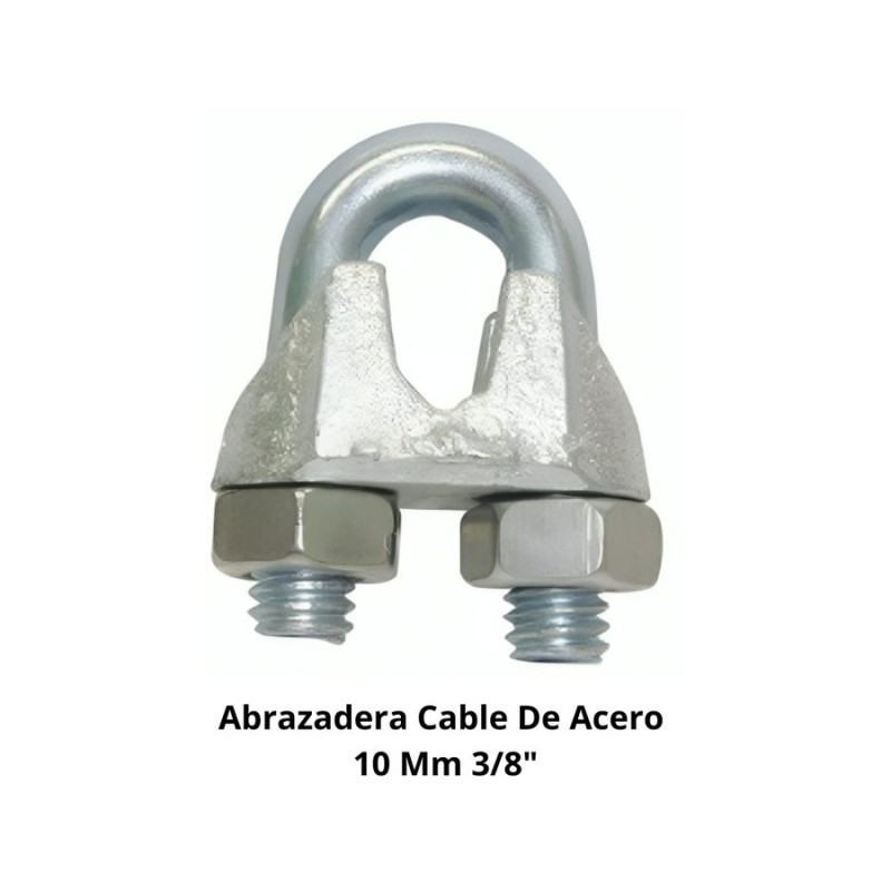 ABRAZADERA CABLE DE ACERO 10 MM 3/8"