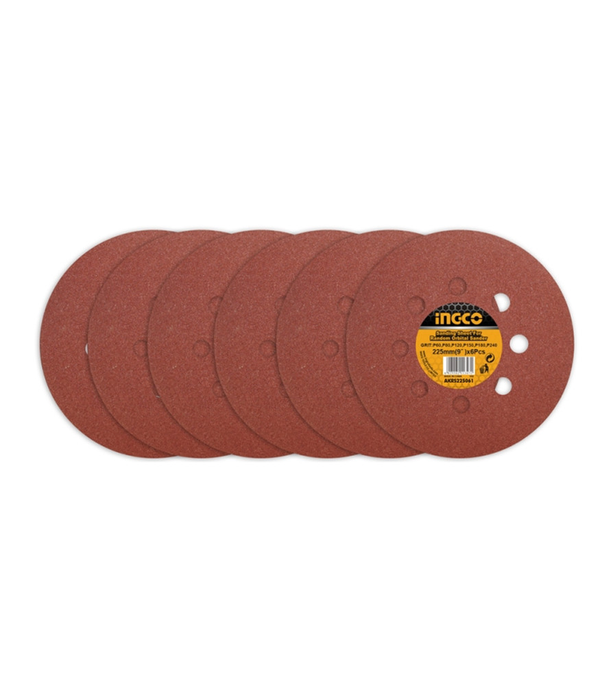 Disco Lija Velcro 225 Mm Grano 60, 80, 120, 150, 1