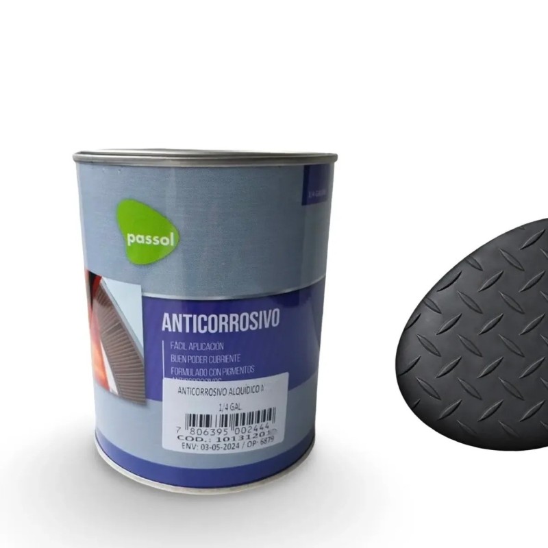 ANTICORROSIVO PASSOL ALQUIDICO 1/4 GL NEGRO