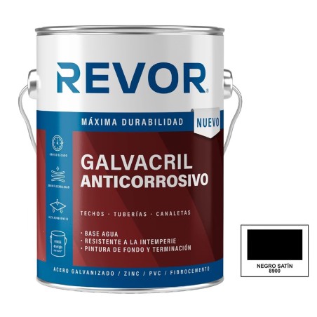 Anticorrosivo Revor Galvacril 1 Gl Negro - Socodima.cl