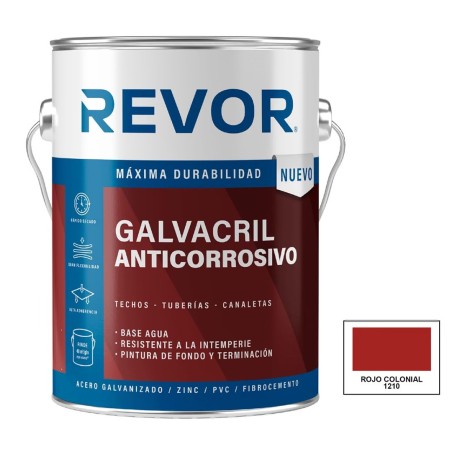 Anticorrosivo Revor Galvacril 1 Gl Rojo Colonial - Socodima.cl