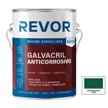 Anticorrosivo Revor Galvacril 1 Gl Verde Musgo - Socodima.cl