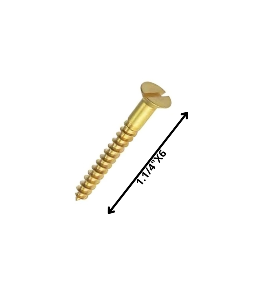 Tornillo Madera Cabeza Plana 11/4 X 6
