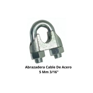 ABRAZADERA CABLE DE ACERO 5 MM 3/16"