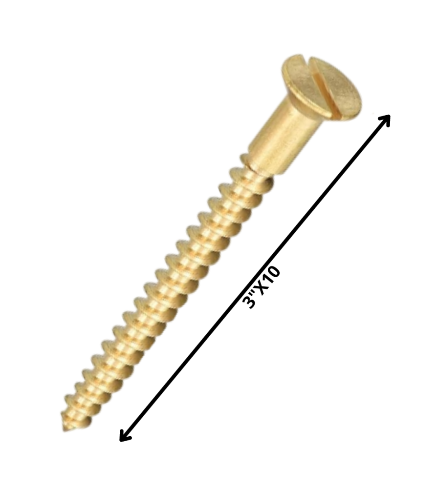 Tornillo Madera Cabeza Plana 3 X 10