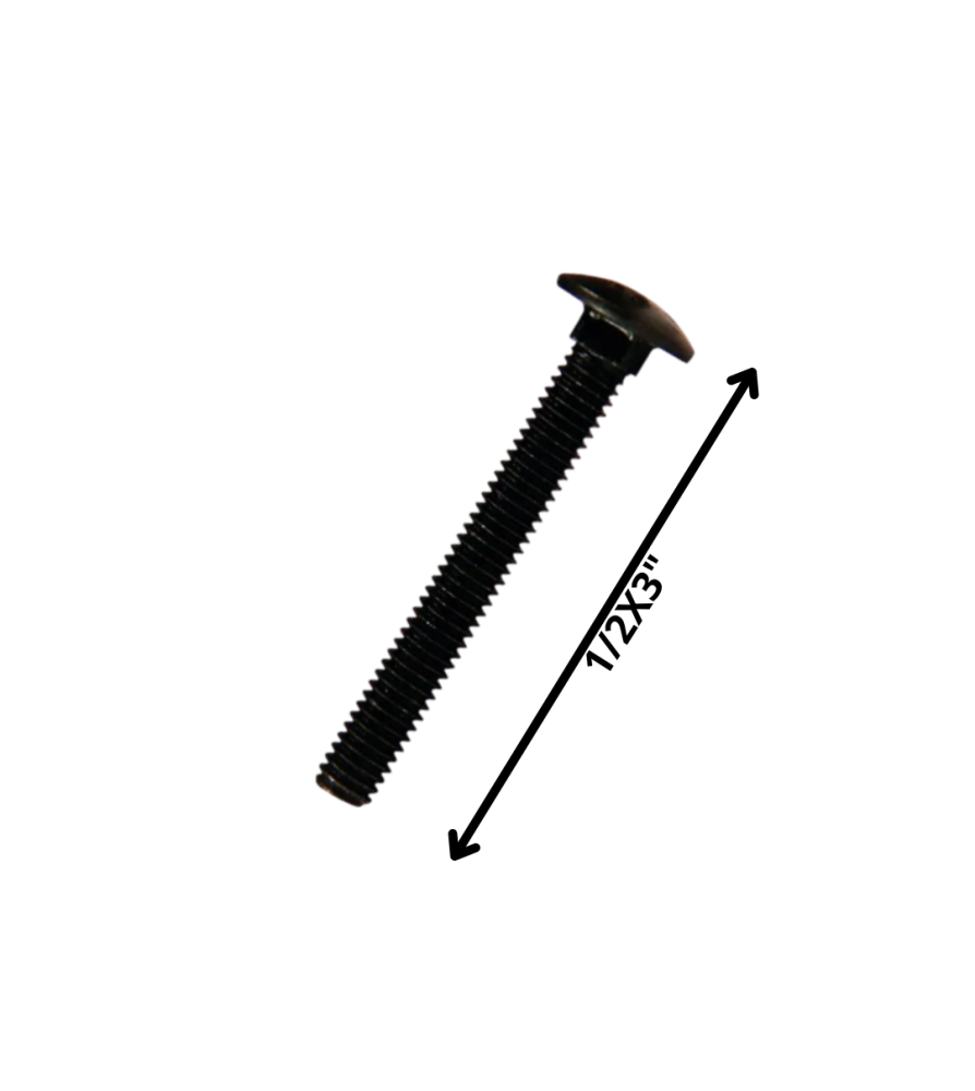 Perno Coche Hilo Corriente Negro (12) 1/2 X 3