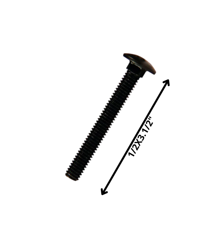 Perno Coche Hilo Corriente Negro (12) 1/2 X 3 1/2