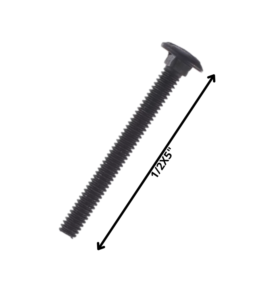 Perno Coche Hilo Corriente Negro (12) 1/2 X 5