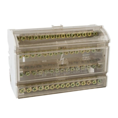 REGLETA DE CONEXION MODULAR 4×15 / 125A TIPO PEINE