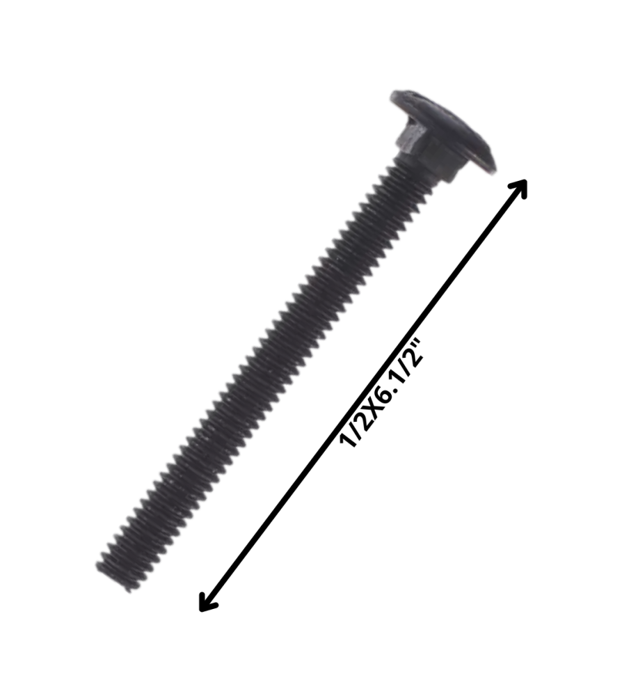 Perno Coche Hilo Corriente Negro (12) 1/2 X 6 1/2