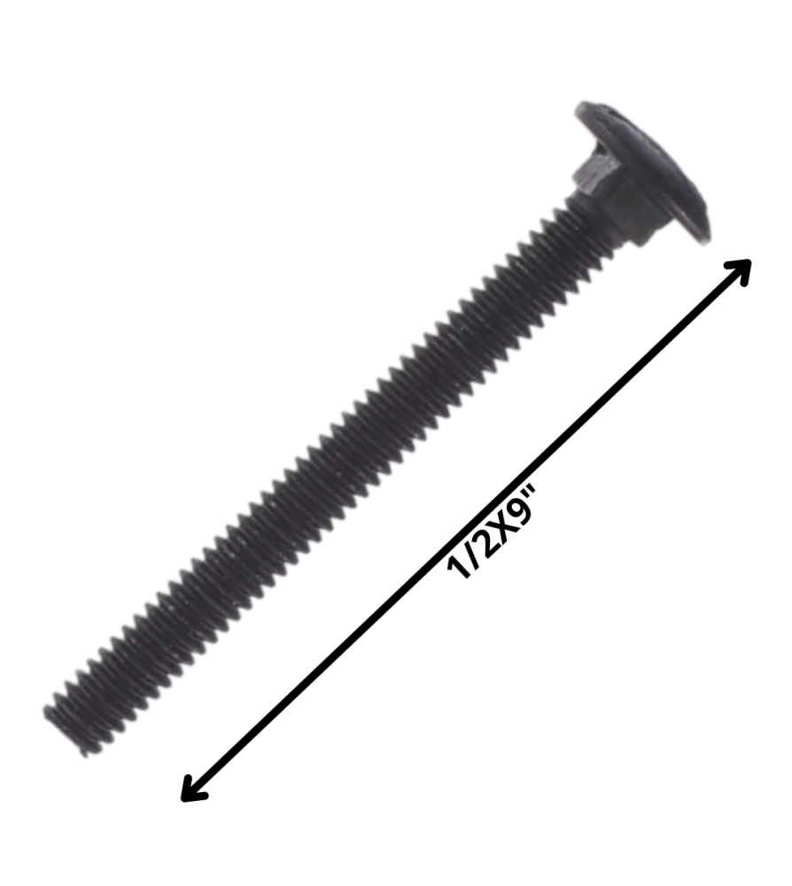 Perno Coche Hilo Corriente Negro (12) 1/2 X 9