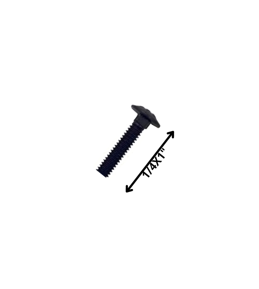 Perno Coche Hilo Corriente Negro (06) 1/4 X 1