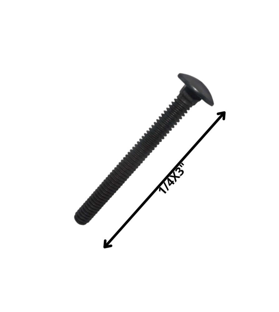 Perno Coche Hilo Corriente Negro (06) 1/4 X 3 1/2