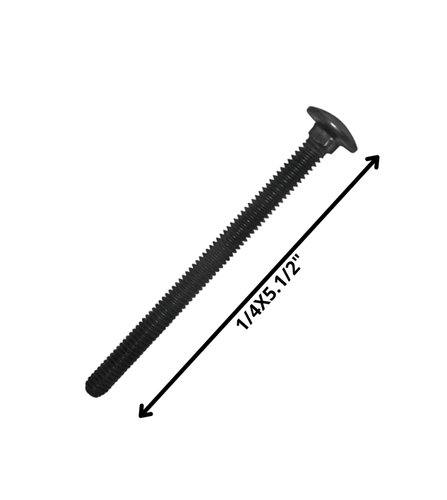 Perno Coche Hilo Corriente Negro (06) 1/4 X 5 1/2