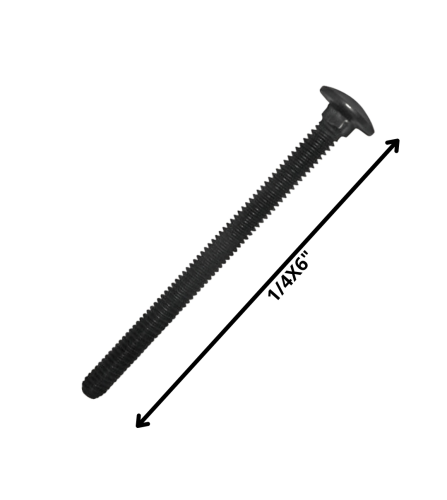 Perno Coche Hilo Corriente Negro (06) 1/4 X 6