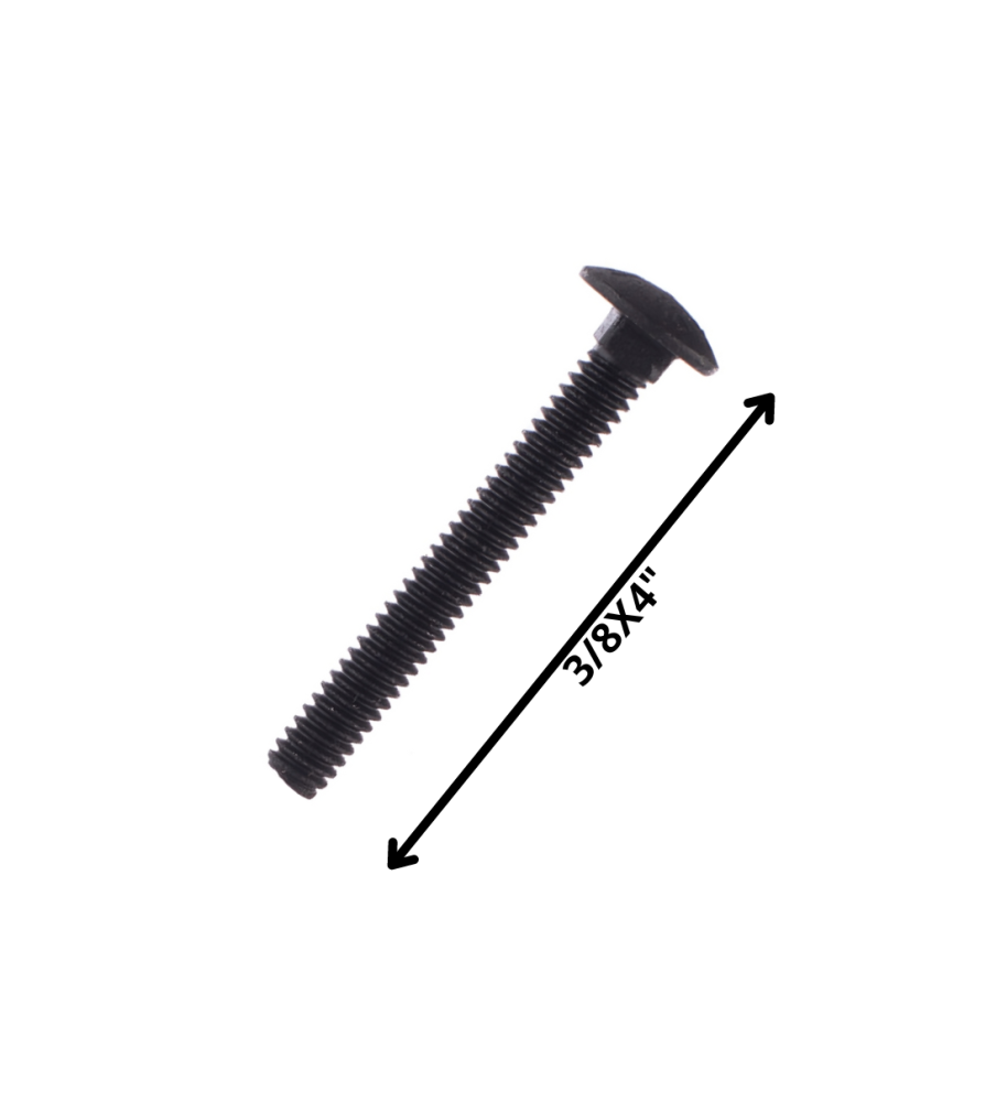 Perno Coche Hilo Corriente Negro (10) 3/8 X 4