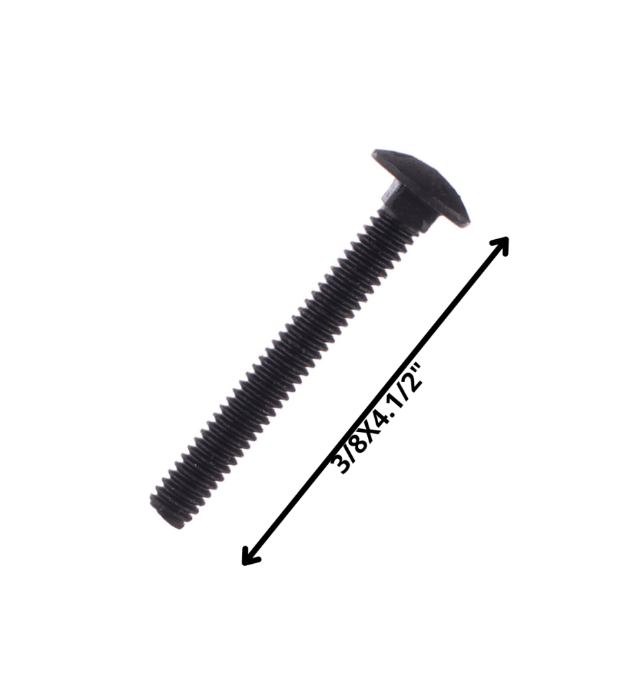 Perno Coche Hilo Corriente Negro (10) 3/8 X 4 1/2