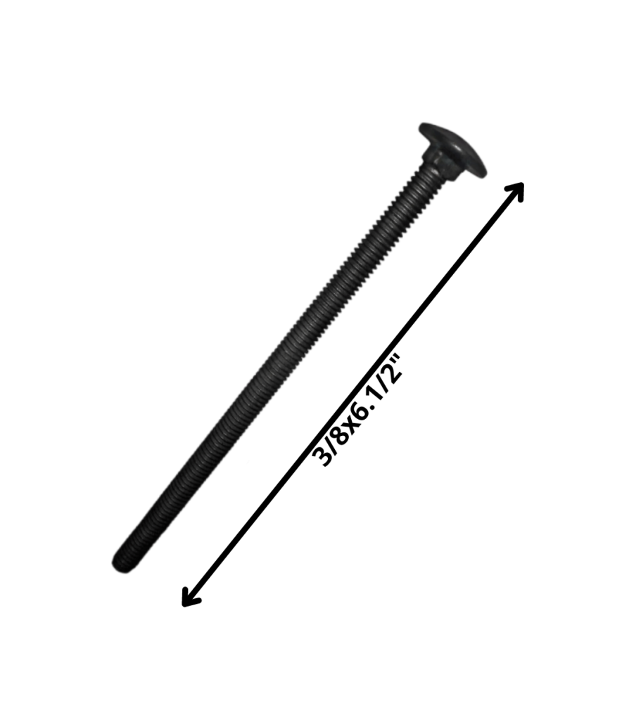 Perno Coche Hilo Corriente Negro (10) 3/8 X 6 1/2