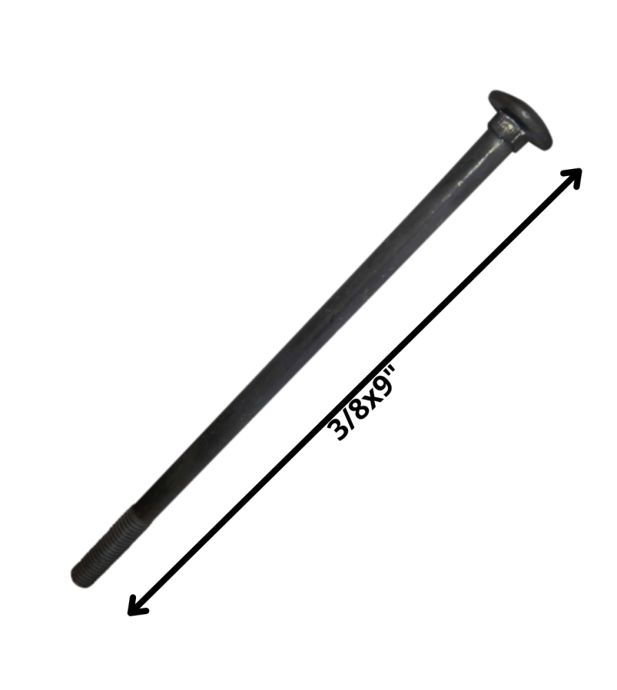 Perno Coche Hilo Corriente Negro (10) 3/8 X 9