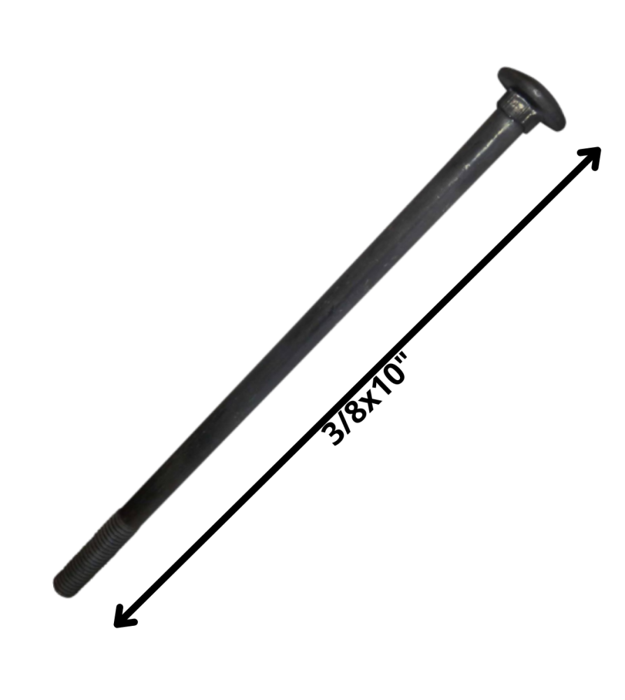 Perno Coche Hilo Corriente Negro (10) 3/8 X 10