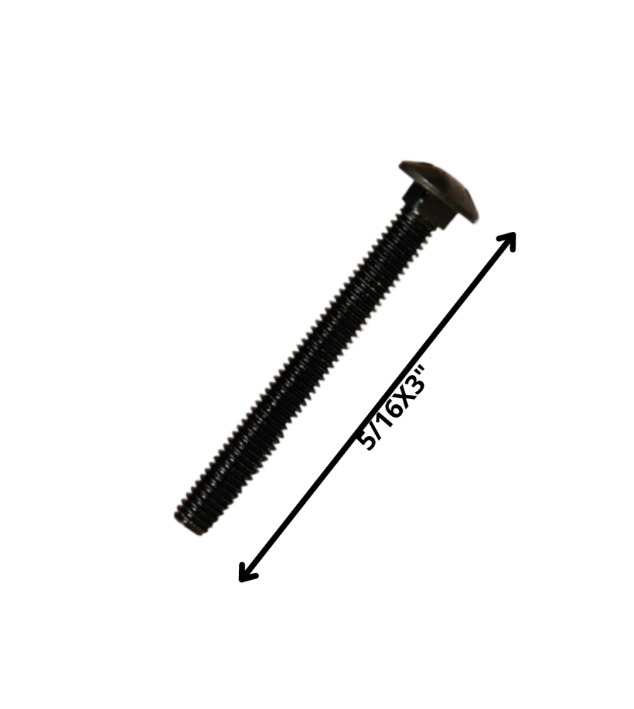 Perno Coche Hilo Corriente Negro (08) 5/16 X 3