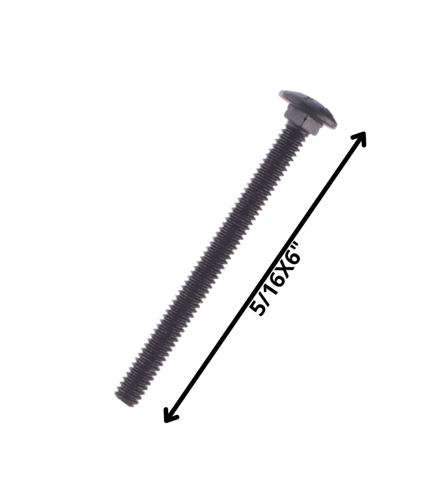 Perno Coche Hilo Corriente Negro (08) 5/16 X 6