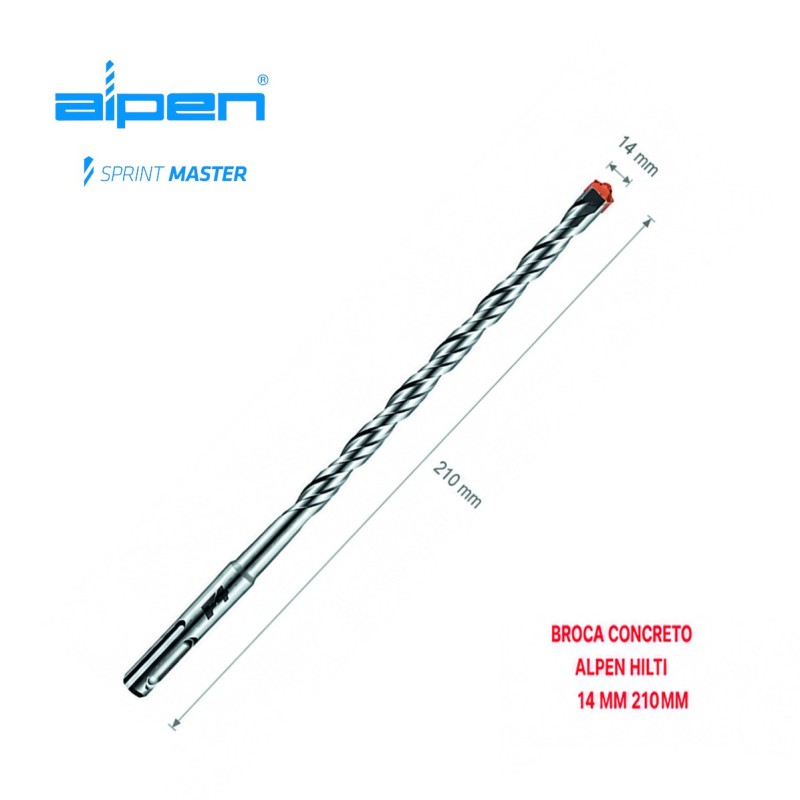 Broca Concreto Alpen Hilti 14 Mm 210-150907305 - Socodima.cl