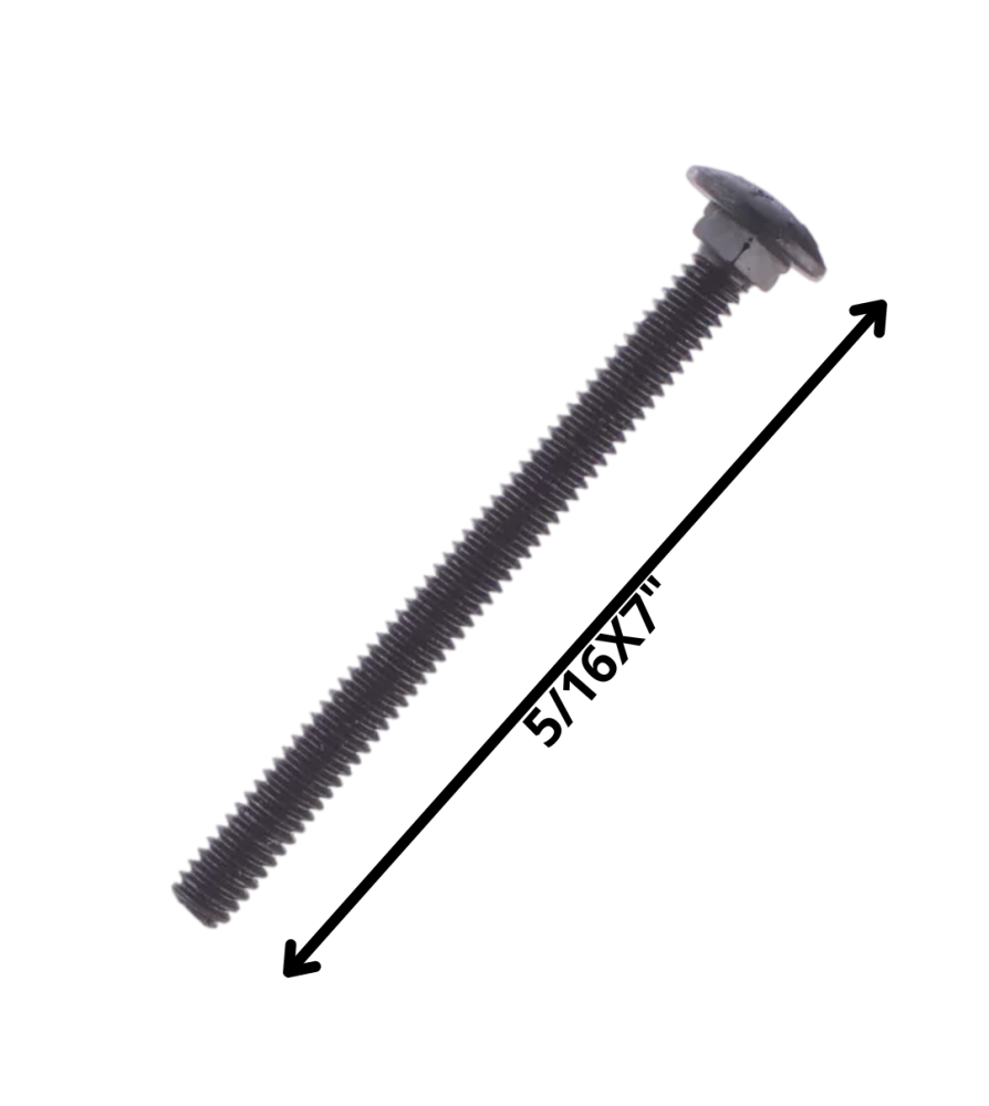 Perno Coche Hilo Corriente Negro (08) 5/16 X 7