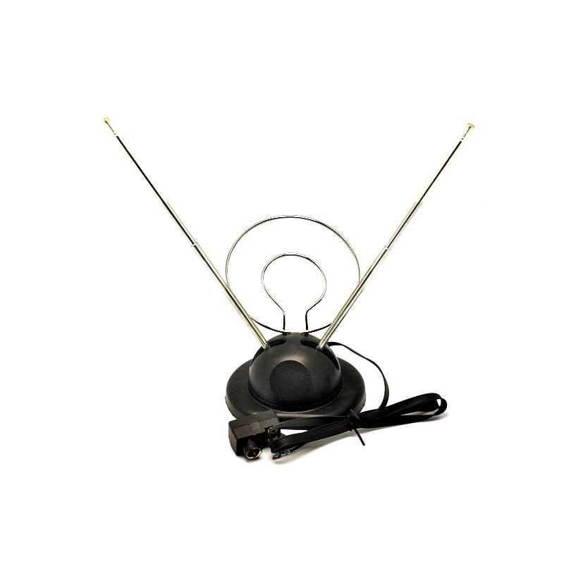 ANTENA VHF CON BASE PLASTICA SOBREMESA PARA TV