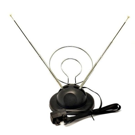 ANTENA VHF CON BASE PLASTICA SOBREMESA PARA TV