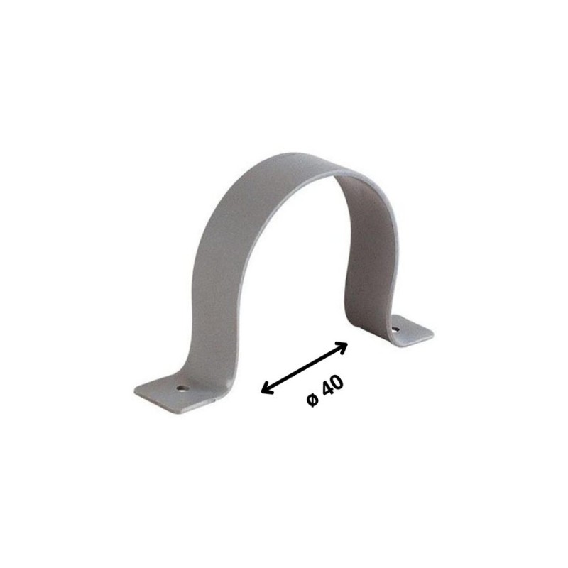 ABRAZADERA SANITARIA 40 MM PVC GRIS 51260