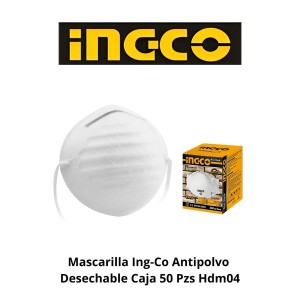 MASCARILLA INGCO ANTIPOLVO DESECHABLE CAJA 50 PZS