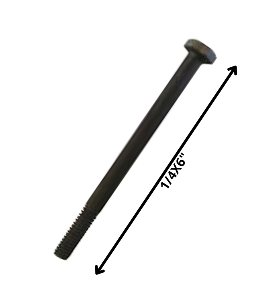 Perno Hexagonal Grado 2 Hilo Cte 1/4 X 6 Negro